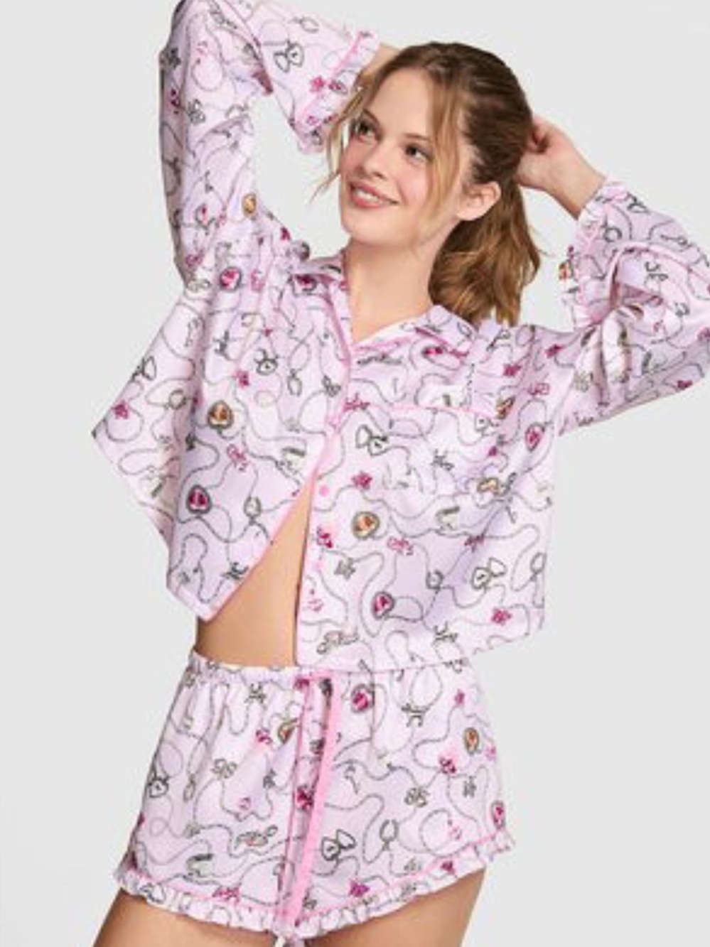 💓Limited Edition 🛍️ 💓VS PINK Long Sleeve Lollipop Locket Pajamas PJ’s